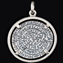 Load image into Gallery viewer, Phaistos Disk X-Large Pendant - Sterling Silver - Minoan Period