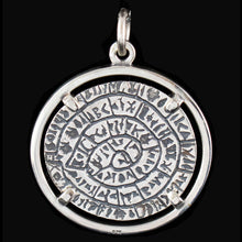 Load image into Gallery viewer, Phaistos Disk X-Large Pendant - Sterling Silver - Minoan Period