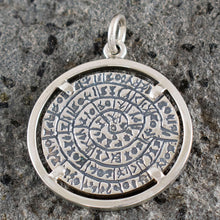 Load image into Gallery viewer, Phaistos Disk X-Large Pendant - Sterling Silver - Minoan Period
