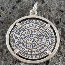 Load image into Gallery viewer, Phaistos Disk X-Large Pendant - Sterling Silver - Minoan Period