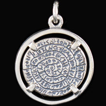 Load image into Gallery viewer, Phaistos Disk Pendant - Sterling Silver - Minoan Period