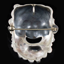 Load image into Gallery viewer, Dionysus Mask Silver Pendant - Dionysos God of Wine - Brooch Pin