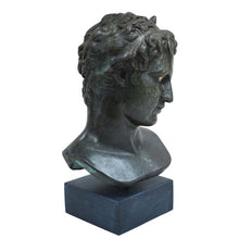 Load image into Gallery viewer, Ephebe of Marathon bust - Bronze color effect statue - Young boy sculpture