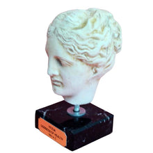 Load image into Gallery viewer, Hygieia small head on marble base - Goddess of Health Healing - Apollo - Hygeia