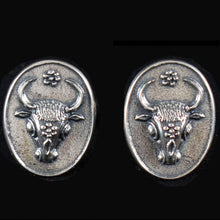 Load image into Gallery viewer, Minoan Bull Cuff links - Sterling Silver - Palace of Knossos Crete Greece