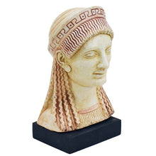 Load image into Gallery viewer, Ancient Greek women Kore small head bust - Maiden Korai - Museum Replica