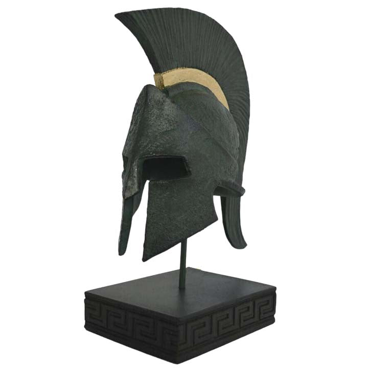 King Leonidas Helmet - Spartan Hero Alabaster Small Sculpture - 300 Spartans