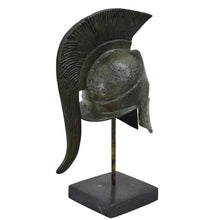 Load image into Gallery viewer, King Leonidas small bronze helmet on Marble base - 300 Spartans vs Persians