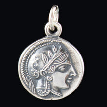 Load image into Gallery viewer, Athens Tetradrachm - Goddess Athena & Owl of Wisdom Silver Pendant
