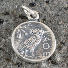 Load image into Gallery viewer, Athens Tetradrachm - Goddess Athena & Owl of Wisdom Silver Pendant