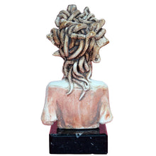 Load image into Gallery viewer, Medusa small figurine on marble base - Medousa - Snake Lady - Serpent Monster