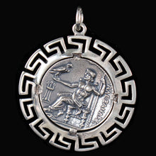 Load image into Gallery viewer, Alexander The Great Hercules X-Large Silver Coin Pendant - Meander - Macedonia King