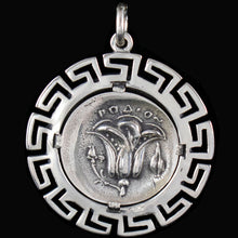 Load image into Gallery viewer, Helios Ancient Sun God X-Large Pendant with Meander Design - Rhodes Helius