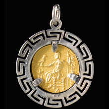 Load image into Gallery viewer, Alexander The Great Hercules Silver Coin Pendant(Gold Plated) - Macedonia King