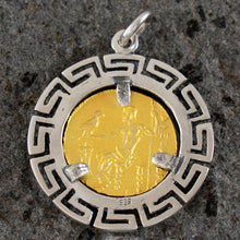 Load image into Gallery viewer, Alexander The Great Hercules Silver Coin Pendant(Gold Plated) - Macedonia King