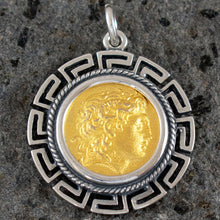 Load image into Gallery viewer, Alexander The Great Lysimachos Silver Coin Pendant(Gold Plated) - Macedonia King