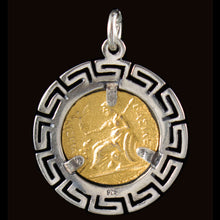 Load image into Gallery viewer, Alexander The Great Lysimachos Silver Coin Pendant(Gold Plated) - Macedonia King