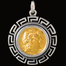 Load image into Gallery viewer, Alexander The Great Lysimachos Silver Coin Pendant(Gold Plated) - Macedonia King