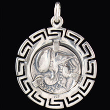 Load image into Gallery viewer, Mythical Horse Pegasus Coin Pendant With Meander - Goddess Athena - Corinth Stater