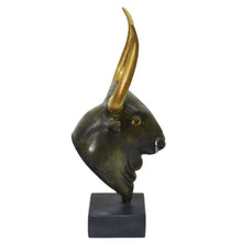 Load image into Gallery viewer, Minoan Bull Bronze Head - Minoan Art - Knossos - Ancient Crete - Museum Replica