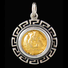 Load image into Gallery viewer, Alexander The Great Hercules Silver Coin Pendant(Gold Plated) - Macedonia King