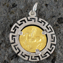 Load image into Gallery viewer, Aphrodite & Pegasus Mythical Horse Silver Coin Pendant(Gold Plated) - Venus