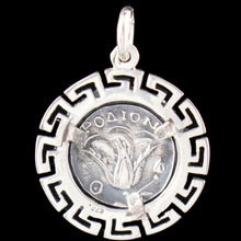 Load image into Gallery viewer, Helios Ancient Sun God Pendant with Meander Design - Rhodes Apollo Helius