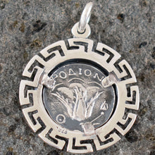 Load image into Gallery viewer, Helios Ancient Sun God Pendant with Meander Design - Rhodes Apollo Helius