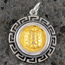 Load image into Gallery viewer, Aegina Land Tortoise Coin Pendant (Gold Plated) - Turtle - Longevity Protection