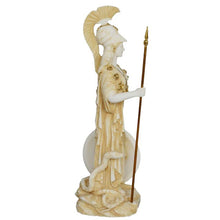 Load image into Gallery viewer, Goddess Athena Alabaster aged statue - Symbol of Wisdom Strength Strategy - Minerva