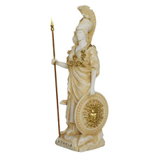 Load image into Gallery viewer, Goddess Athena Alabaster aged statue - Symbol of Wisdom Strength Strategy - Minerva