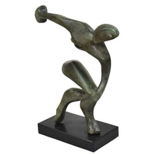 Load image into Gallery viewer, Modern Discus Thrower figurine sculpture - Olympic Games sport - Bronze Art