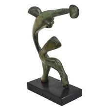 Load image into Gallery viewer, Modern Discus Thrower figurine sculpture - Olympic Games sport - Bronze Art