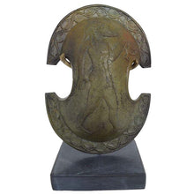Load image into Gallery viewer, Bronze small shield with Dionysus Bacchus Decoration - God of Wine Madness Ecstasy