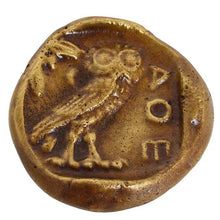 Load image into Gallery viewer, Athenian Tetradrachm Bronze Desk Presse Papier - Paperweight - Owl of Athens