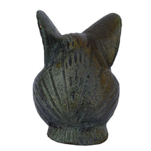 Load image into Gallery viewer, Big eared mini bronze Owl statue - Goddess Athena symbol of wisdom