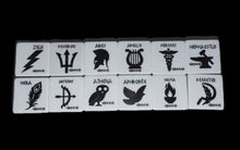 Load image into Gallery viewer, Gods of Olympus 12 gods marble printed symbols magnets with real marble set