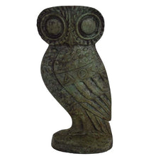 Load image into Gallery viewer, Owl of Athens bronze small flat figurine - Goddess Athena symbol of wisdom