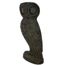 Load image into Gallery viewer, Owl of Athens bronze small flat figurine - Goddess Athena symbol of wisdom