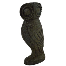 Load image into Gallery viewer, Owl of Athens bronze small flat figurine - Goddess Athena symbol of wisdom