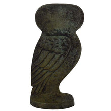Load image into Gallery viewer, Owl of Athens bronze small flat figurine - Goddess Athena symbol of wisdom