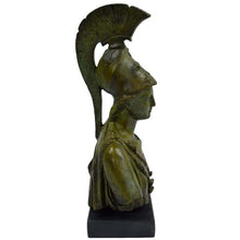 Load image into Gallery viewer, Goddess Athena bronze bust sculpture - Symbol of Wisdom Strategy - Museum replica