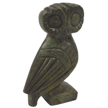 Load image into Gallery viewer, Owl of Athens small bronze flat statue - Goddess Athena symbol of wisdom
