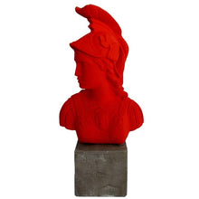 Load image into Gallery viewer, Goddess Athena Red Bust - Symbol of Wisdom Strength Strategy