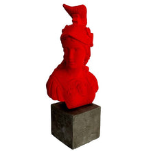 Load image into Gallery viewer, Goddess Athena Red Bust - Symbol of Wisdom Strength Strategy