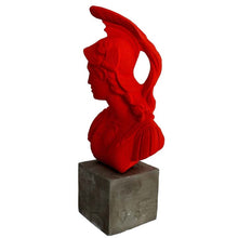 Load image into Gallery viewer, Goddess Athena Red Bust - Symbol of Wisdom Strength Strategy
