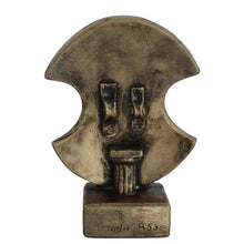 Load image into Gallery viewer, Goddess Athena shield with owl design small sculpture - Symbol of Wisdom Strategy