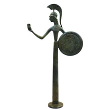 Load image into Gallery viewer, Goddess Athena with her Owl bronze figure - Symbol of Wisdom Strength Strategy