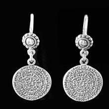 Load image into Gallery viewer, Phaistos Disc Coin Earrings - Ancient Greece