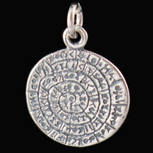 Load image into Gallery viewer, Phaistos Disk Quality Small Pendant - Sterling Silver - Ancient Minoan Crete